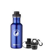 0,6l miniTANKA™ Edelstahl Trinkflasche mit 3 Verschlüssen