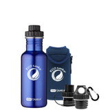 0,6l miniTANKA Edelstahl Trinkflasche mit 3 Verschlüssen & KOOLER