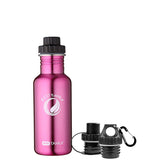 0,6l miniTANKA™ Edelstahl Trinkflasche mit 3 Verschlüssen