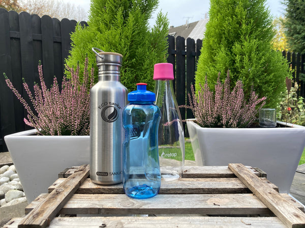 ECOtanka-thermoTANKA-800ml-isolierende-doppelwandige-Edelstahl-Thermo-Trinkflasche-silber-mit-Retap-800ml-Borosilikatglas-Trinkflasche-mit-Elastomer-Deckel-Pink-und-Tritan-Trinkflasche-blau-500ml-mit-Schraubverschluss-PP5