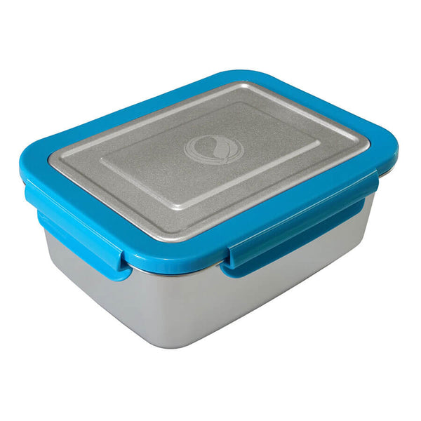 lunchbox 2,0l Inhalt  aus Edelstahl von ECOtanka mit Dichtung und Verschlussrahmen in blau