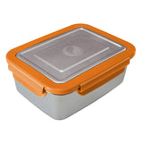 ECOtanka-lunchBOX-2000ml-Edelstahl-Brotdose-silber-mit-Verschlussrahmen-Orange-und-Dichtung