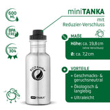 ECOtanka-miniTANKA-600ml-Edelstahl-Trinkflasche-silber-mit-Reduzier-Verschluss-mit-2cm-Trinköffnung-und-Verschlusskäppchen-schwarz-PP5-Polypropylen-