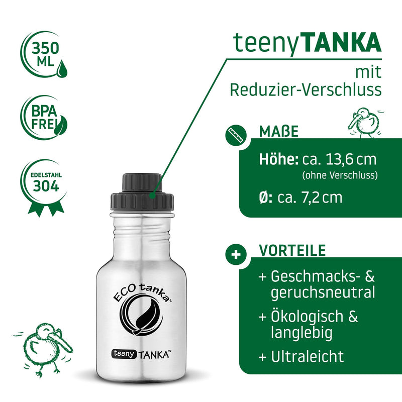 ECOtanka-teenyTANKA-350ml-Edelstahl-Trinkflasche-silber-mit-Reduzier-Verschluss-PP5-mit-2cm-Trinköffnung-und-Verschlusskäppchen