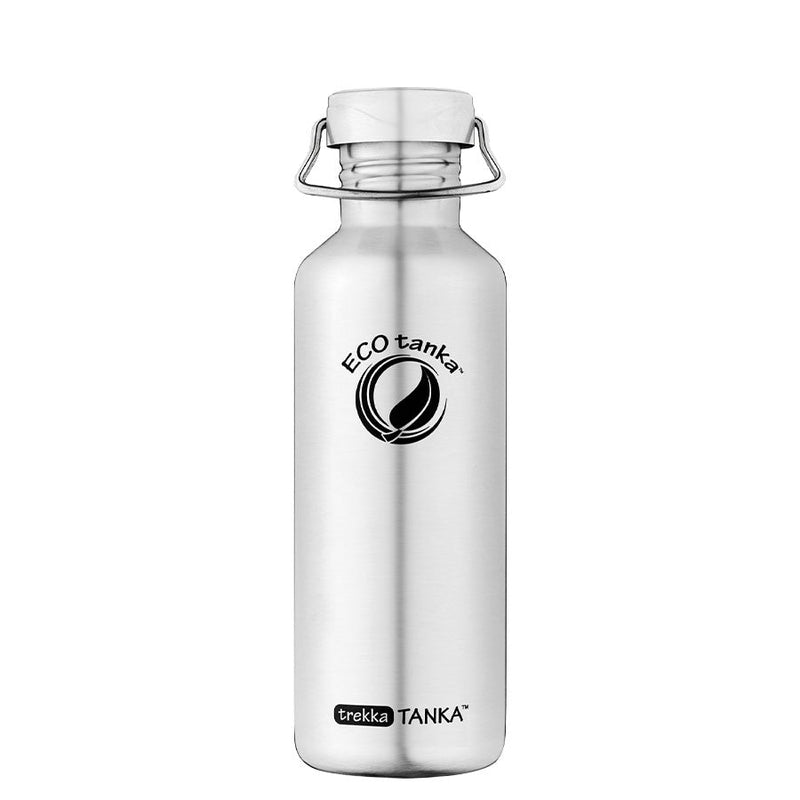 ECOtanka-trekkaTANKA-1000ml-Edelstahl-Trinkflasche-silber-mit-Wave-Edelstahl-Flachverschluss-mit-Tragegriff