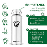 ECOtanka-thermoTANKA-600ml-isolierende-doppelwandige-Edelstahl-Thermo-Trinkflasche-silber-mit-Wave-Edelstahl-Flachverschluss-mit-Tragegriff  Alternativen Text bearbeiten