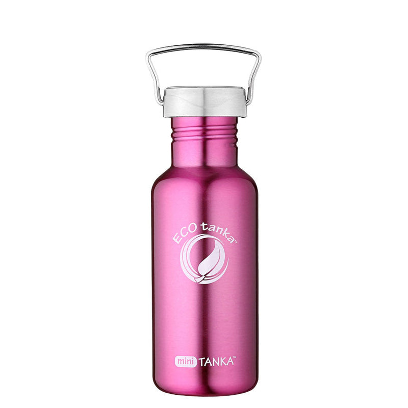 ECOtanka-miniTANKA-600ml-Edelstahl-Trinkflasche-pink-mit-Wave-Edelstahl-Flachverschluss-mit-Tragegriff  Alternativen Text bearbeiten