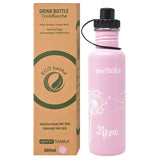 ECOtanka-flowTANKA-800ml-limitierte-Sonderedition-Edelstahl-Trinkflasche-rosa-mit-handgezeichneter-Pusteblume-und-Sport-Verschluss-2-teilig-mit-Staubkäppchen-schwarz-PP5-Polypropylen