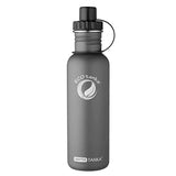 ECOtanka-sportsTANKA-800ml-Edelstahl-Trinkflasche-anthrazit-oliv-mit-Sport-Verschluss-2-teilig-mit-Staubkäppchen-schwarz-PP5-Polypropylen